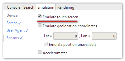 touch事件支持以及屏幕尺寸等