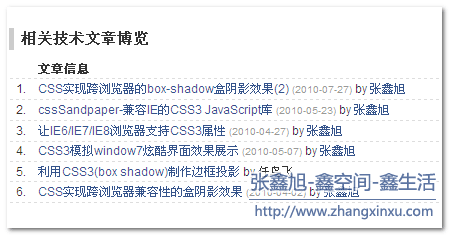 CSS3 盒阴影参考内容截图 张鑫旭-鑫空间-鑫生活