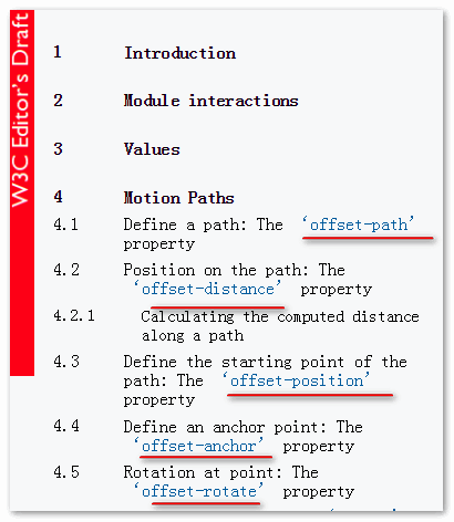 offset-path在规范中的定义