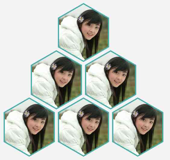 蜂窝头像布局示意