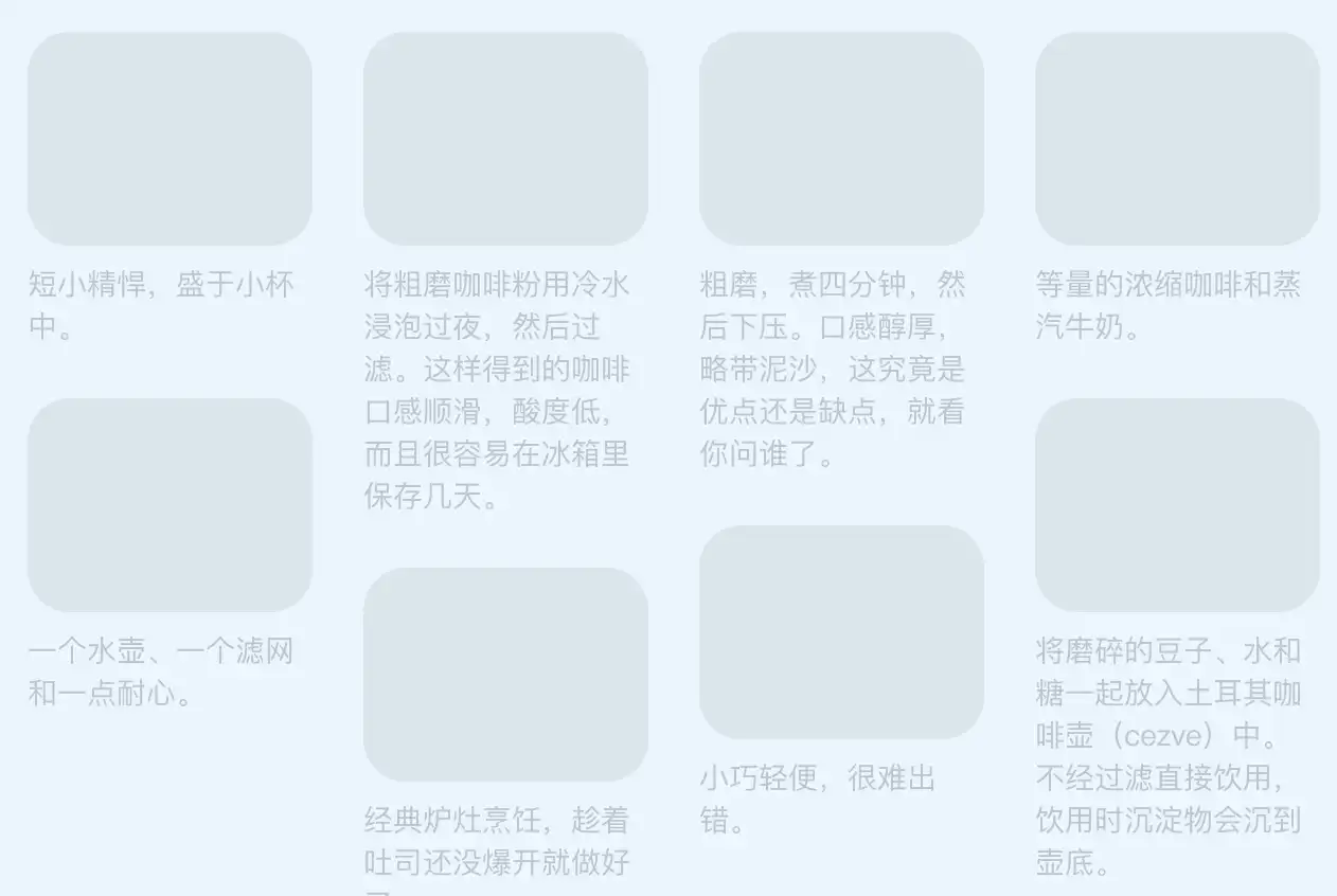 瀑布流布局示意